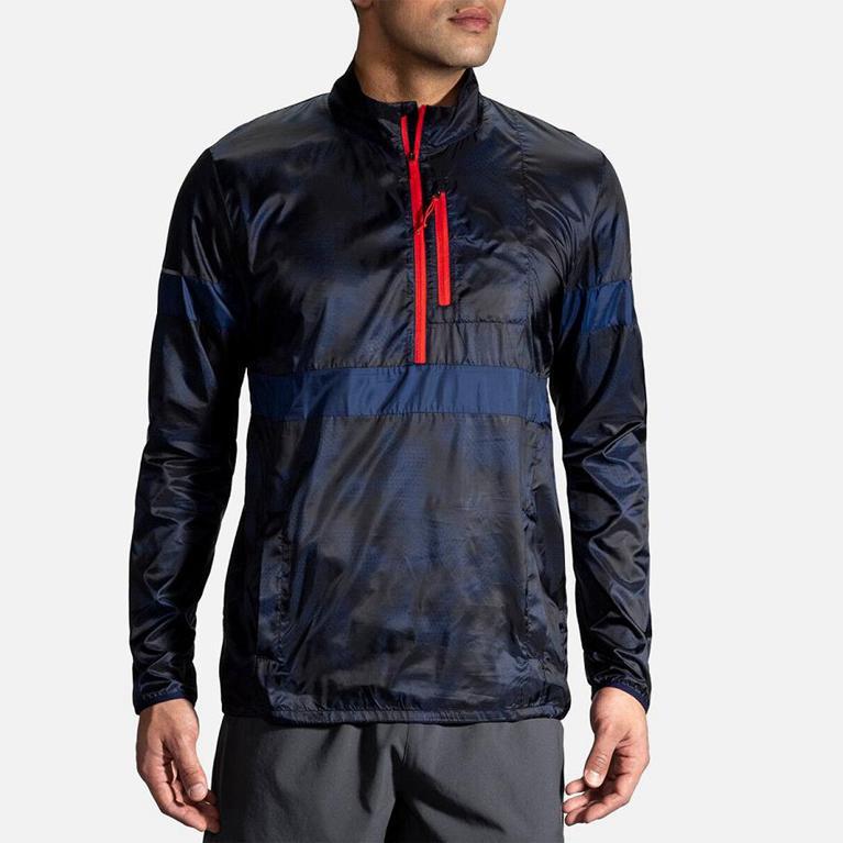 Brooks Lsd Pullover - Mens Running Jackets - Grey (62957WQIX)